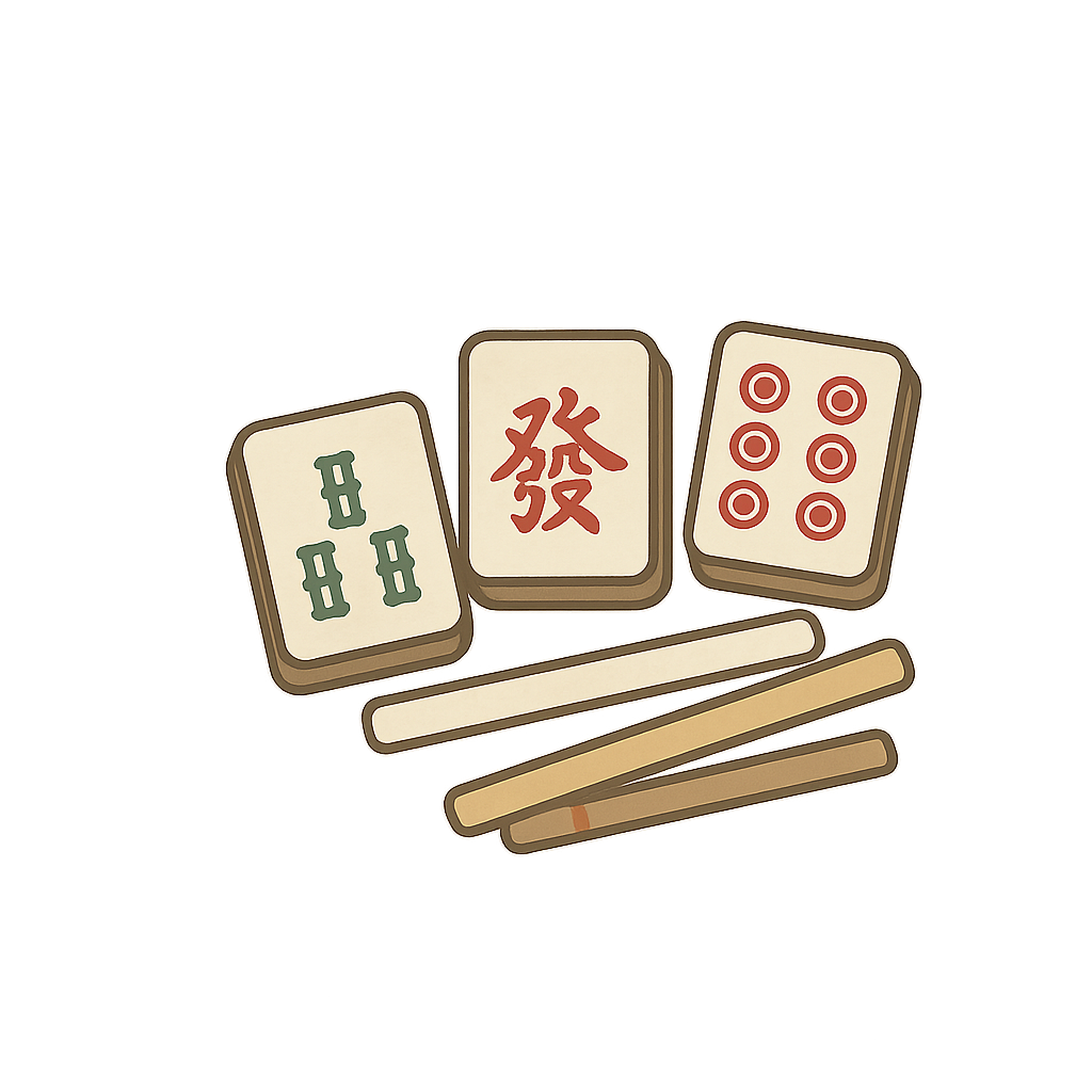 麻雀牌と点棒